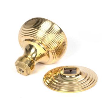 Polished Brass Beehive Centres Door Knob - 50839 