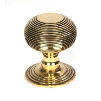 Aged Brass Beehive Centres Door Knob - 46654 