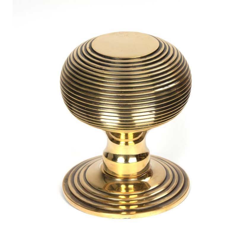 Aged Brass Beehive Centres Door Knob - 46654 