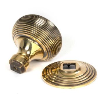 Aged Brass Beehive Centres Door Knob - 46654 