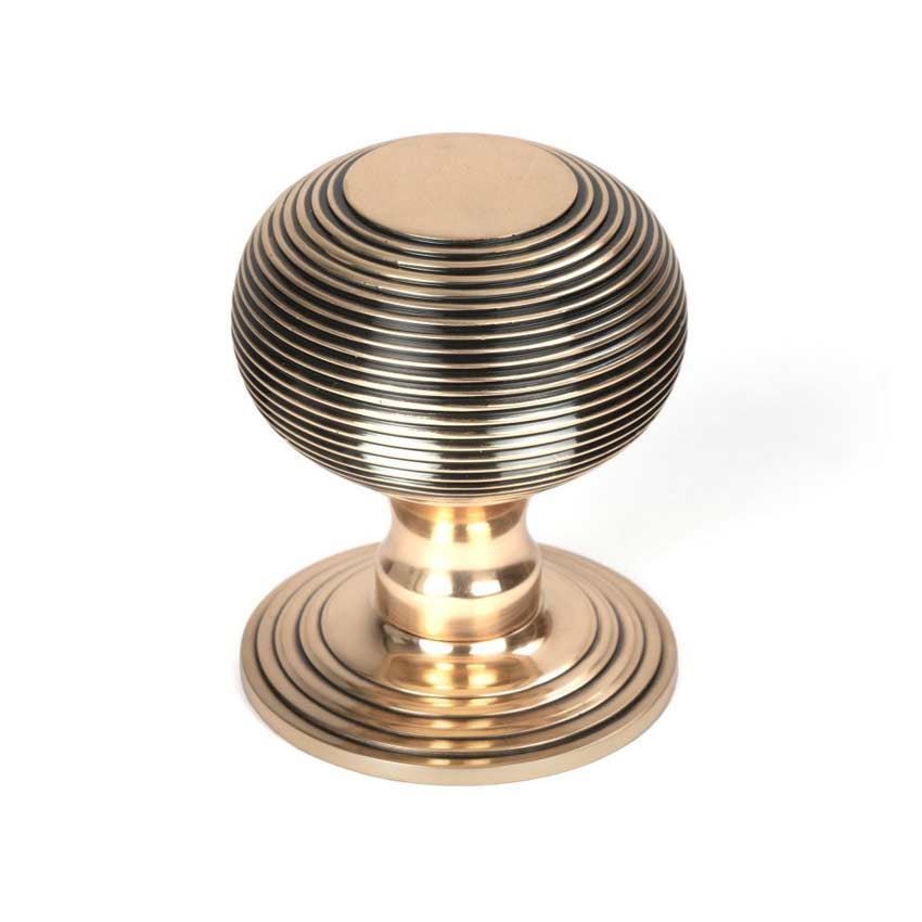 Polished Bronze Beehive Centre Door Knob - 46658