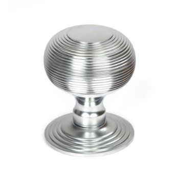 Satin Chrome Beehive Centre Door Knob - 46659 