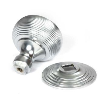 Satin Chrome Beehive Centre Door Knob - 46659 