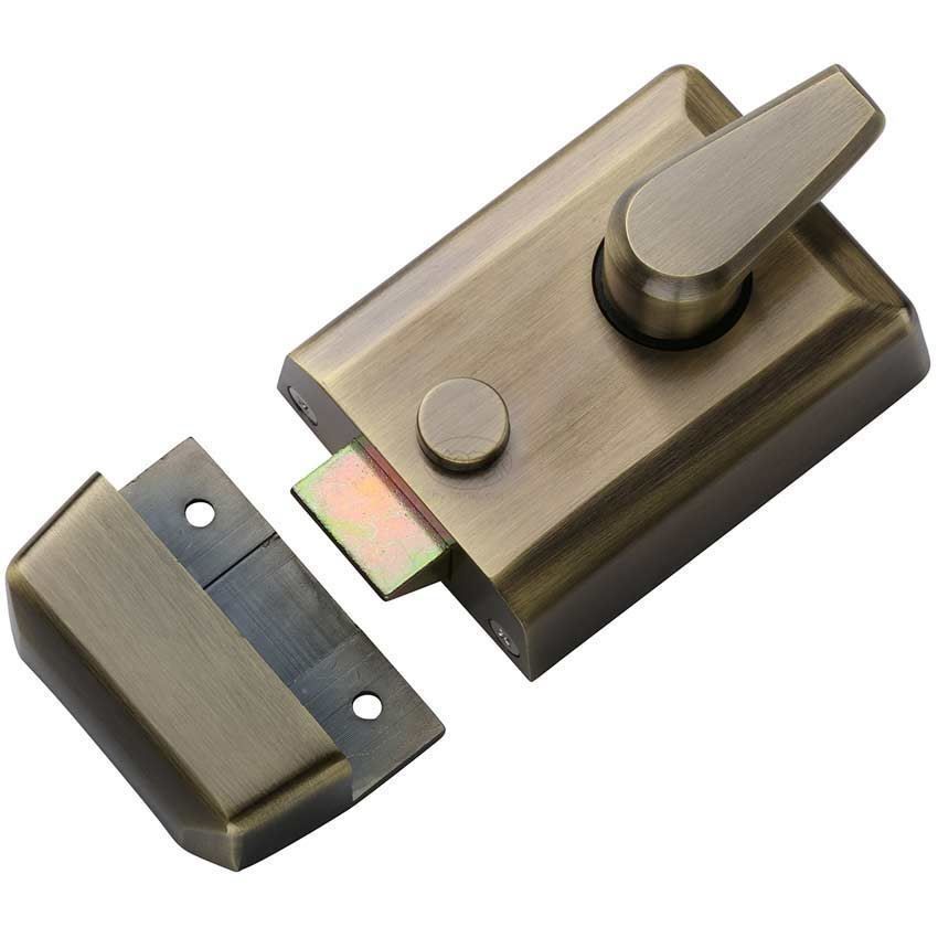 60mm Nightlatch in Antique Brass Finish - NL3060-AT