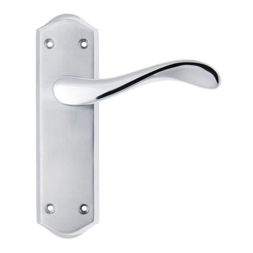 Asti door handles in Dual Satin Polished Chrome - PR062SCCP