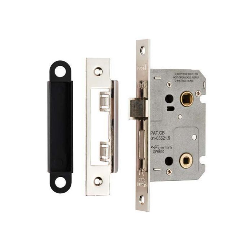 Eurospec BAE5025NP housing grade bathroom door lock in nickel plated finish