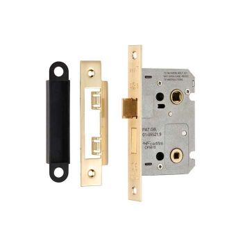 Eurospec BAE5025SB housing grade bathroom door lock in satin brass finish	