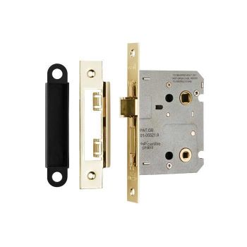 Eurospec BAE5025EB housing grade bathroom door lock in electro brass plated finish