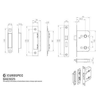 BAE5025 Lock Dimensions