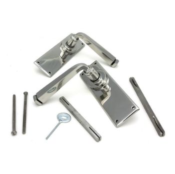 Period Avon Latch Handle in Polished Stainless Steel - 49827