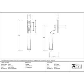 Satin (Grade 316) Stainless Steel Avon Espag - 49832 