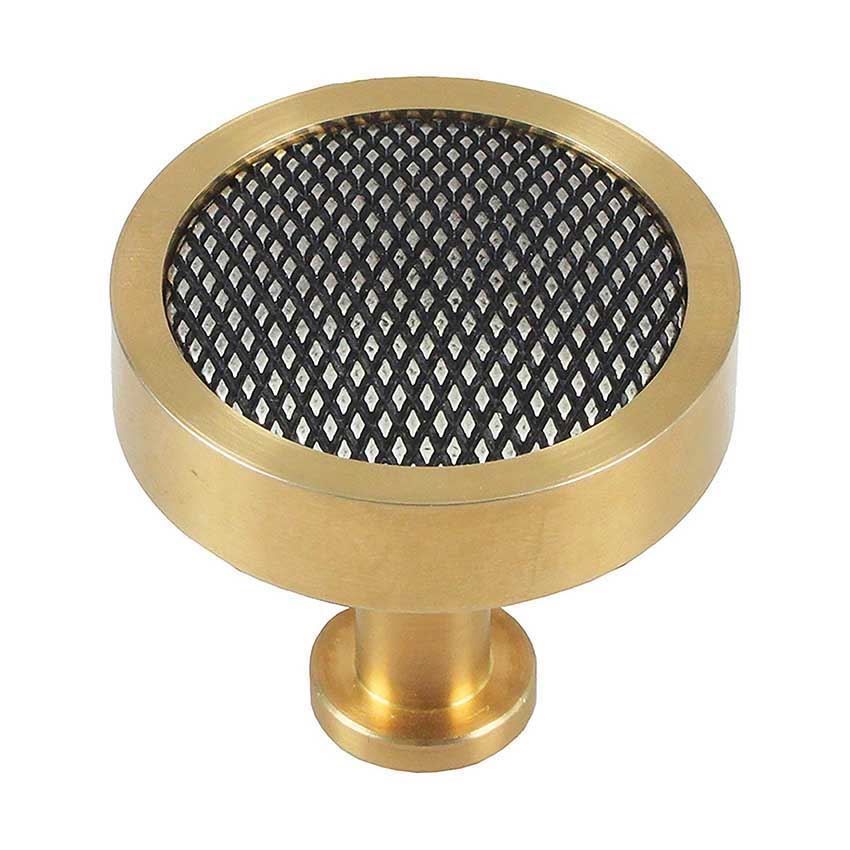 Immix Knurled Antique Gold Cabinet Door Knob - IMX1006-G-