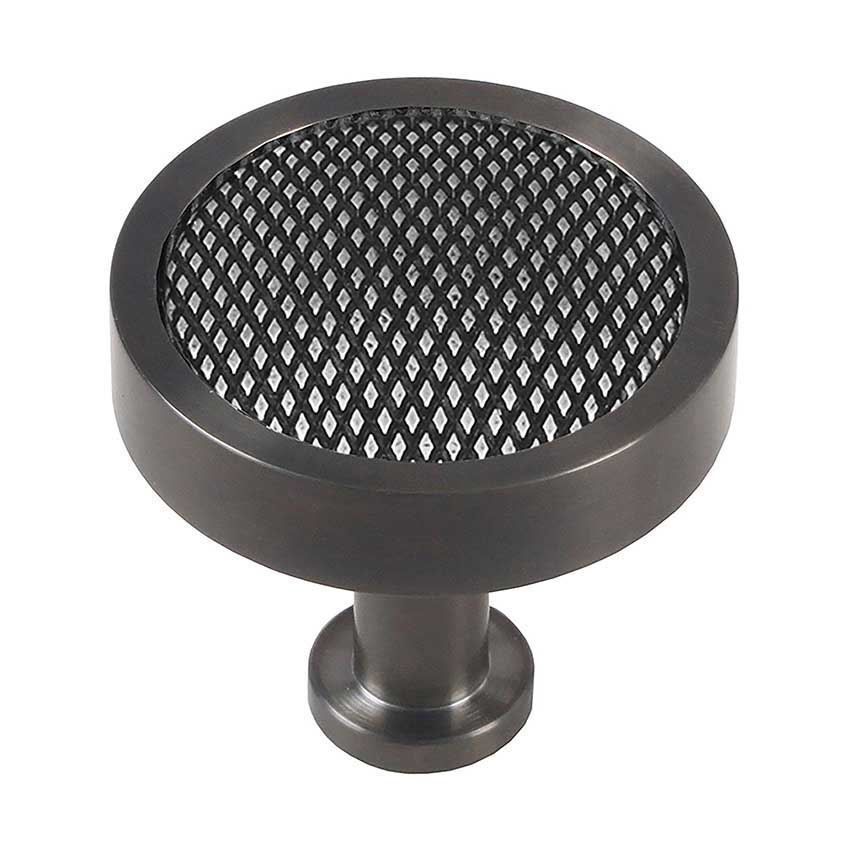 Immix Knurled Graphite Cabinet Door Knob - IMX1006-GR