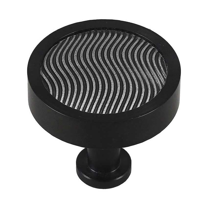 Immix Spiral True Black Cabinet Door Knob - IMX3006-B
