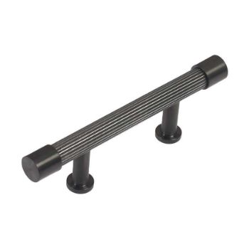 Immix Reeded True Black Cabinet Pull Handle 64mm centres - IMX2001-B 