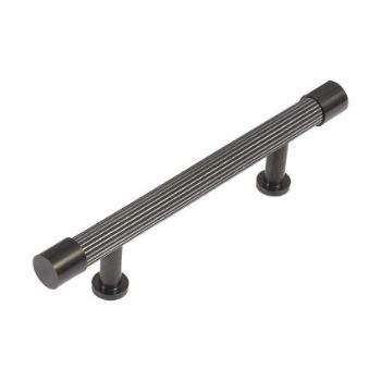 Immix Reeded True Black Cabinet Pull Handle 96mm centres - IMX2001-B 