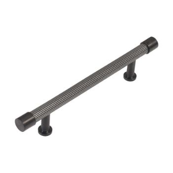 Immix Reeded True Black Cabinet Pull Handle 128mm centres - IMX2001-B 