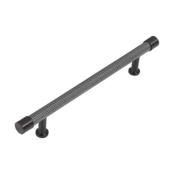 Immix Reeded True Black Cabinet Pull Handle 160mm centres - IMX2001-B 