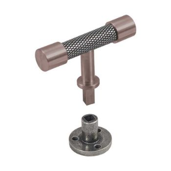 Immix Knurled Bronze Cabinet T Pull Door Knob - IMX1008-BR