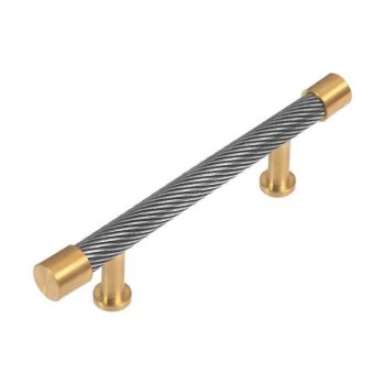 Immix Spiral Antique Gold Cabinet Pull Handle 96mm centres- IMX3002-G