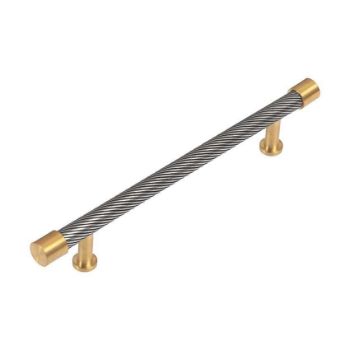 Immix Spiral Antique Gold Cabinet Pull Handle 160mm centres- IMX3004-G
