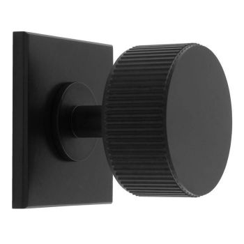 Lines Radio Knob on Backplate in Matt Black- BP713MB40MB