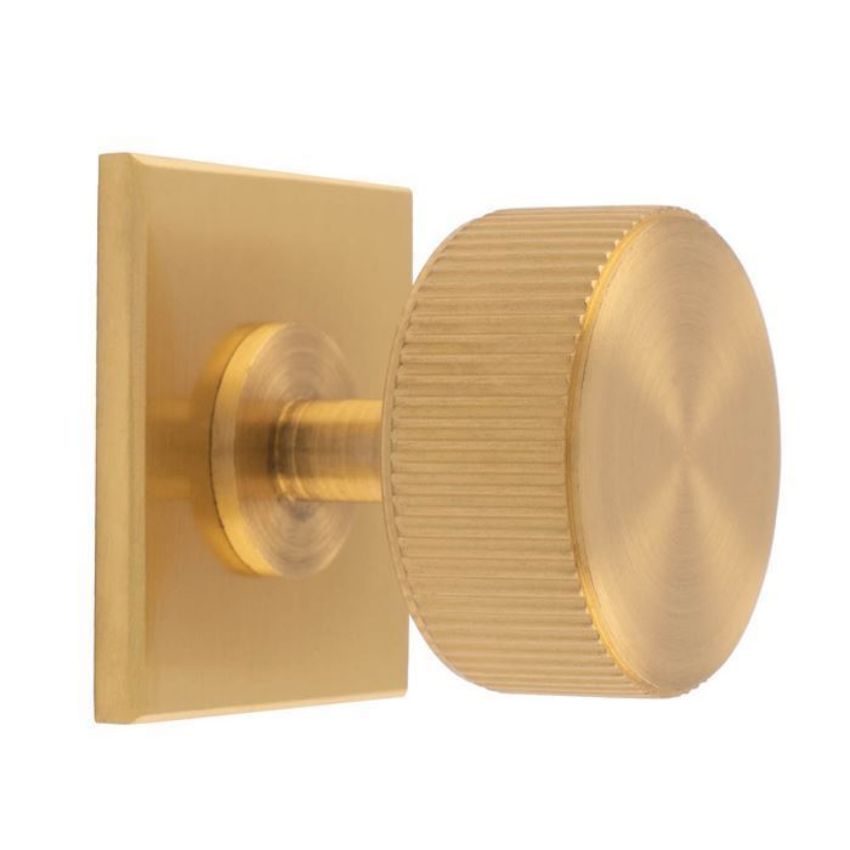 Lines Radio Knob on Backplate in Satin Brass- BP713SB40SB