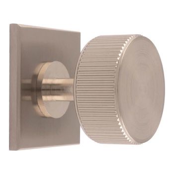 Lines Radio Knob on Backplate in Satin Nickel- BP713SN40SN 