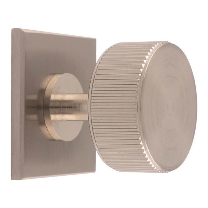 Lines Radio Knob on Backplate in Satin Nickel- BP713SN40SN 