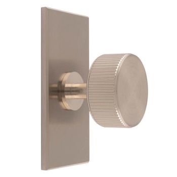 Lines Radio Knob on Backplate in Satin Nickel- BP713SN76SN 