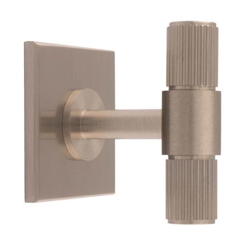 Lines T-Bar Knob on Backplate in Satin Nickel- BP711SN40SN