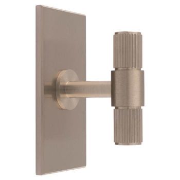 Lines T-Bar Knob on Backplate in Satin Nickel- BP711SN76SN