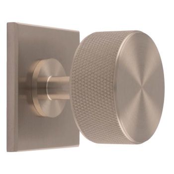 Knurled Radio Knob on Backplate in Satin Nickel- BP703SN40SN