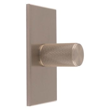 Knurled Cylinder Knob on Backplate in Satin Nickel- BP702SN76SN