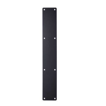 Stainless steel powder coated push finger plate in matt black 475mm x 75mm - ZAS32RB-PCB