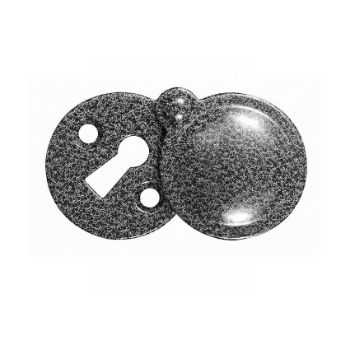 Satin Steel Round Escutcheon With Cover -NFS714