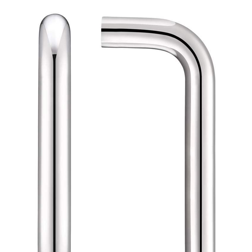 Polished Stainless Steel "D" Pull Handle (19mm dia bar) - ZCSD150BP