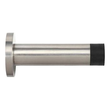 Cylinder Door Stop on a Round Rose - ZAS07SS 	Cylinder Door Stop on a Round Rose - ZAS07SS