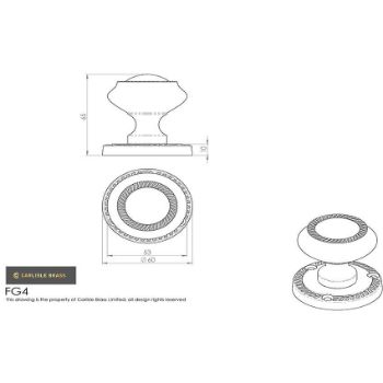 Picture of Georgian Mortice Door Knob - FG4