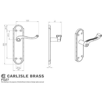 Picture of Georgian Shaped Lock Handle - FG27