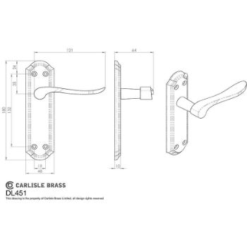 Picture of Lytham Door Handles GP - DL451SBPB