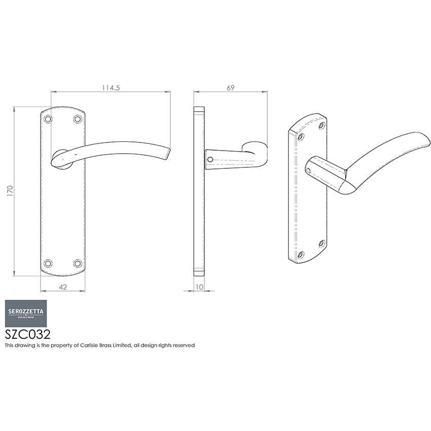 Picture of Tres Door Handles - Szc032Sc