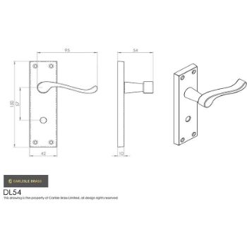 Picture of Victorian Scroll Lock Handle - DL54CP