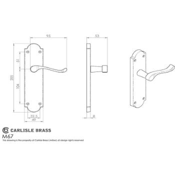 Picture of Victorian Shaped Scroll Door Handles - M67