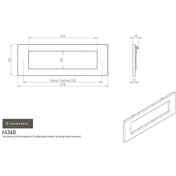 Picture of 278 x 96mm Plain Letter Plate - M36BCP