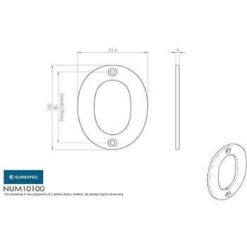 Picture of 4" STEELWORX Numerals (Grade 304) - NUM10100