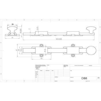 Picture of DUTCH DOOR BOLT - DB8CP