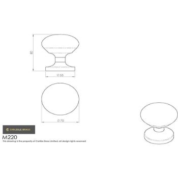 Picture of Easy Centre Door Knob - M220