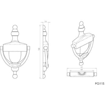 Picture of GEORGIAN URN DOOR KNOCKER - FG11S