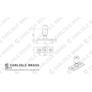 Picture of Locking Window Casement Stay Pin in Satin Brass - WF17SB